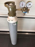 Zuurstof cilinder 10 liter EIGENDOM 180 Bar vol met reduceer, Doe-het-zelf en Verbouw, Gereedschap | Lasapparaten, Nieuw, Ophalen of Verzenden