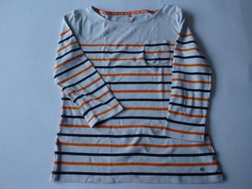 Wol witte GERRY WEBER longsleeve met een streepje. Maat 38. beschikbaar voor biedingen