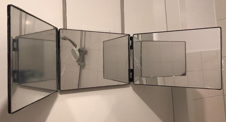 Nieuw 3d spiegel kapper scheren 360 spiegel zelf scheren, Huis en Inrichting, Woonaccessoires | Spiegels, Nieuw, Minder dan 50 cm
