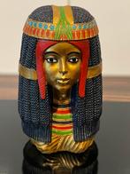 Mooie 2000 Egyptisch handbeschilderd farao beeldje., Ophalen of Verzenden