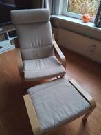 Ikea stoel met krukje, Huis en Inrichting, Fauteuils, Ophalen, Zo goed als nieuw, 50 tot 75 cm