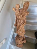 Grote Madonna Mariabeeld van hout gesneden, Ophalen of Verzenden