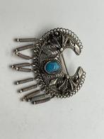 A760 Prachtige zilveren streekdracht broche, Ophalen of Verzenden, Zilver, Broche, Met edelsteen