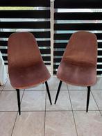 2x velvet stoelen (rosé/zalm), Ophalen, Gebruikt, Twee