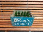 Vintage Rex Europa Bierkrat uniek zeldzaam verzameling hout, Ophalen