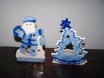 2 Waxinelichtjes kerstman en kerstboom, Diversen, Kerst, Ophalen of Verzenden, Zo goed als nieuw