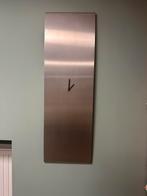 Strakke rvs wandklok met 1 wihzer, Ophalen, Gebruikt, Analoog, Wandklok