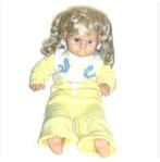 Babypop met mooi lang haar retro antieke vintage Grote pop, Ophalen of Verzenden, Gebruikt, Pop