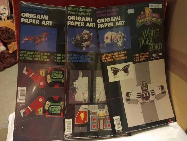 Mighty morphine power Rangers paper art set van 3, Kinderen en Baby's, Speelgoed | Actiefiguren, Nieuw, Ophalen of Verzenden