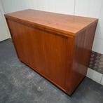Vintage houten schoolkast kast schuifdeurkast roldeurkast, Ophalen, Gebruikt, 100 tot 150 cm, Vintage design Mid Century jaren 50 60 70 80 90