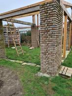 Veldbrandstenen en afgebikte stenen., Doe-het-zelf en Verbouw, Metselstenen, Ophalen of Verzenden, Gebruikt, Bakstenen