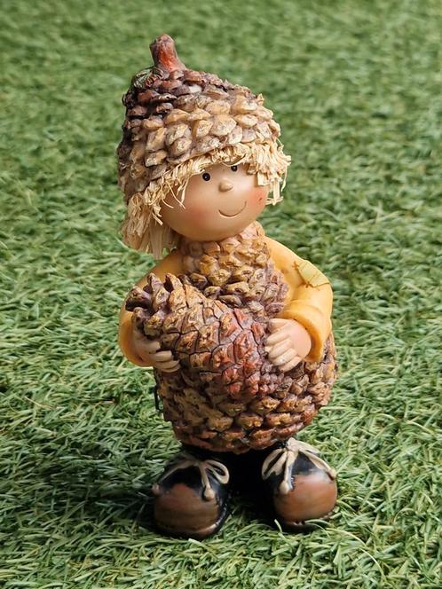 Dennenappel beeld mannetje - herfstdecoratie, Verzamelen, Beelden en Beeldjes, Nieuw, Dier, Ophalen of Verzenden