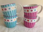 🌷4 Mooie Grote LIEF Mokken/ Bekers 250 ML., Keramiek, Ophalen of Verzenden, Zo goed als nieuw, Overige stijlen