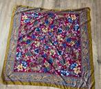 Vintage retro Paisley boho zijden sjaal doek omslagdoek stof, Ophalen of Verzenden, Zo goed als nieuw, Maat 46/48 (XL) of groter