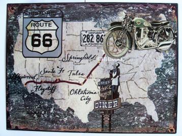 Route 66 Wandplaat Wandbord Amerika U.S.A Mencave beschikbaar voor biedingen