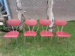 vintage/retro stoelen jaren'60, Ophalen, Gebruikt, Metaal, Vier