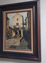 Schilderij van een pittoresk Frans dorp, Ophalen of Verzenden