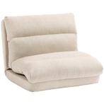 Comfortabele Beige Vloerstoel, Wit, Ophalen of Verzenden, Zo goed als nieuw, Eén