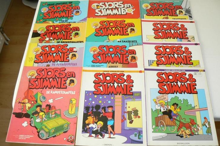 Verzameling van 22 Sjors & Sjimmie albums Ook losse verkoop., Boeken, Stripboeken, Zo goed als nieuw, Meerdere stripboeken, Ophalen of Verzenden