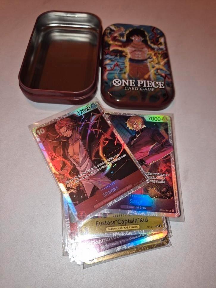 One Piece met verschillende glimmende foil kaarten, Hobby en Vrije tijd, Verzamelkaartspellen | Overige, Nieuw, Meerdere kaarten