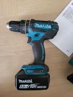Makita DHP482 + accu en lader, Doe-het-zelf en Verbouw, Gereedschap | Boormachines, Ophalen of Verzenden, Zo goed als nieuw, Boor- en Schroefmachine