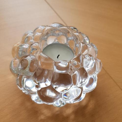 Kaarsenhouder van glas ( zware kwaliteit), Huis en Inrichting, Woonaccessoires | Kandelaars en Kaarsen, Zo goed als nieuw, Kandelaar
