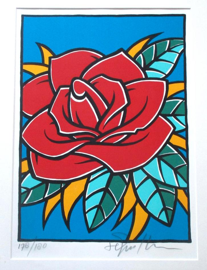 Zeefdruk Henk Schiffmacher uit 2010 nummer 178 / 180, Antiek en Kunst, Kunst | Litho's en Zeefdrukken, Ophalen