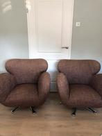 2 Fauteuils bruin gemêleerd, zo goed als nieuw, Huis en Inrichting, Fauteuils, Ophalen, Zo goed als nieuw, Stof, 75 tot 100 cm
