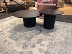Salontafelset Kong Zwart mango Ø60/90 Direct/Leverbaar E7303, Ophalen, 50 tot 100 cm, #Salontafels#Zwart#2-Delig#Mangohout#Modern