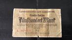 500 mark 1922, Ophalen of Verzenden, Duitsland, Los biljet