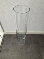Hoge zware vaas van dik glas, Huis en Inrichting, Woonaccessoires | Vazen, Ophalen, Overige kleuren, Minder dan 50 cm, Glas