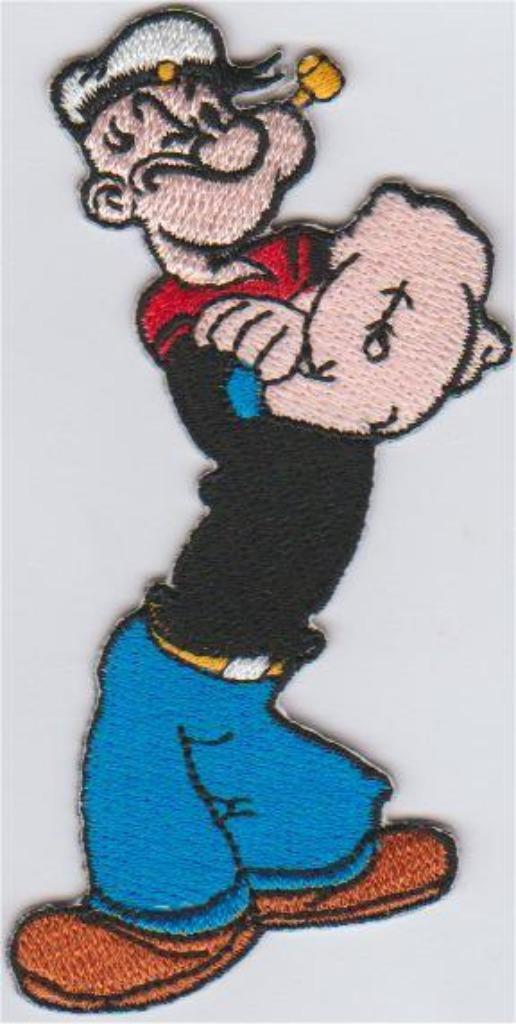 Popeye stoffen opstrijk patch embleem #2, Verzamelen, Kleding en Patronen, Nieuw, Shirt, Ophalen of Verzenden