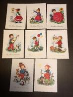 serie van 8 vintage kinderkaarten jaren '60-nieuw ongebruikt, Verzamelen, Ansichtkaarten | Themakaarten, Verzenden, 1960 tot 1980