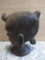 vintage handgesneden houten beeld afrika - vrouw, Antiek en Kunst, Kunst | Beelden en Houtsnijwerken, Ophalen of Verzenden