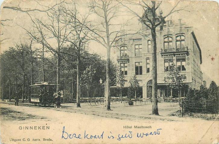 701200031 Breda Ginneken Hotel Mastbosch, Verzamelen, Ansichtkaarten | Nederland, Noord-Brabant, Voor 1920, Verzenden