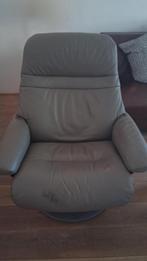 Grijze Stressless Sunrise relaxstoel, Huis en Inrichting, Fauteuils, Ophalen, Gebruikt, Leer
