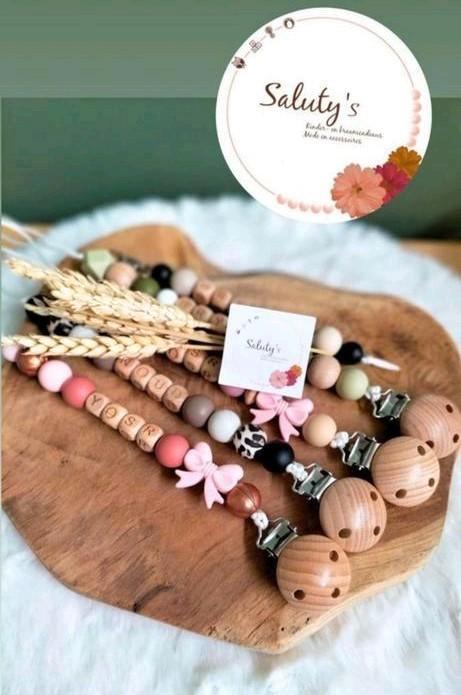 Nieuw! Speenkoord & Tashanger • Met of zonder naam 🤎, Kinderen en Baby's, Babymode-accessoires, Nieuw, Ophalen of Verzenden