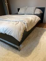 Zwart bed 140x200, Huis en Inrichting, Slaapkamer | Bedden, Ophalen, Zwart, Tweepersoons, 140 cm