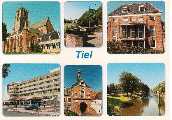 Ansichtkaart	Tiel	6-luik, Verzenden, 1980 tot heden, Gelopen, Gelderland