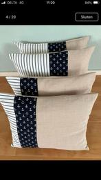 Kussens met nautische dessins, Watersport en Boten, Ophalen of Verzenden, Zo goed als nieuw, Interieur en Kussens