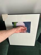 2 x Zwart aluminium fotoraam met glas. +~ 50x 60 cm., Ophalen, Zo goed als nieuw, Metaal of Aluminium, 50 tot 75 cm