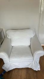 EKTORP Fauteuil, Tallmyra wit, Huis en Inrichting, Banken | Sofa's en Chaises Longues, Ophalen, Gebruikt, Eenpersoons, Minder dan 150 cm