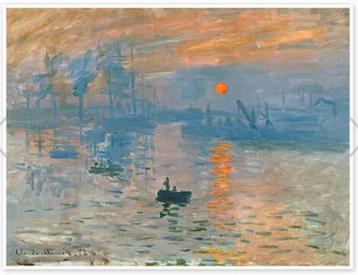 CLAUDE MONET "Impression Sunrise" kunstreproduktie ingelijst beschikbaar voor biedingen