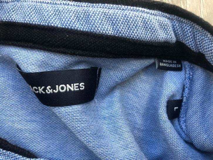 Jack and Jones Polo Spijkerblauw van kleur ZGAN mt L, Kleding | Heren, Polo's, Zo goed als nieuw, Maat 52/54 (L), Blauw, Ophalen of Verzenden
