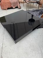 Zwarte Vierkante Salontafel Italiaans design met 2x Lade, Gebruikt, Vierkant, Metaal, Minder dan 50 cm