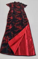 Zwarte Chinese jurk met rode details - Maat 36 (S), Kleding | Dames, Jurken, Star, Zwart, Ophalen of Verzenden, Zo goed als nieuw