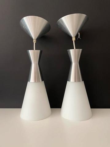 2x vintage design, Diabolo hanglampen, Hala Zeist, jaren ‘80 beschikbaar voor biedingen
