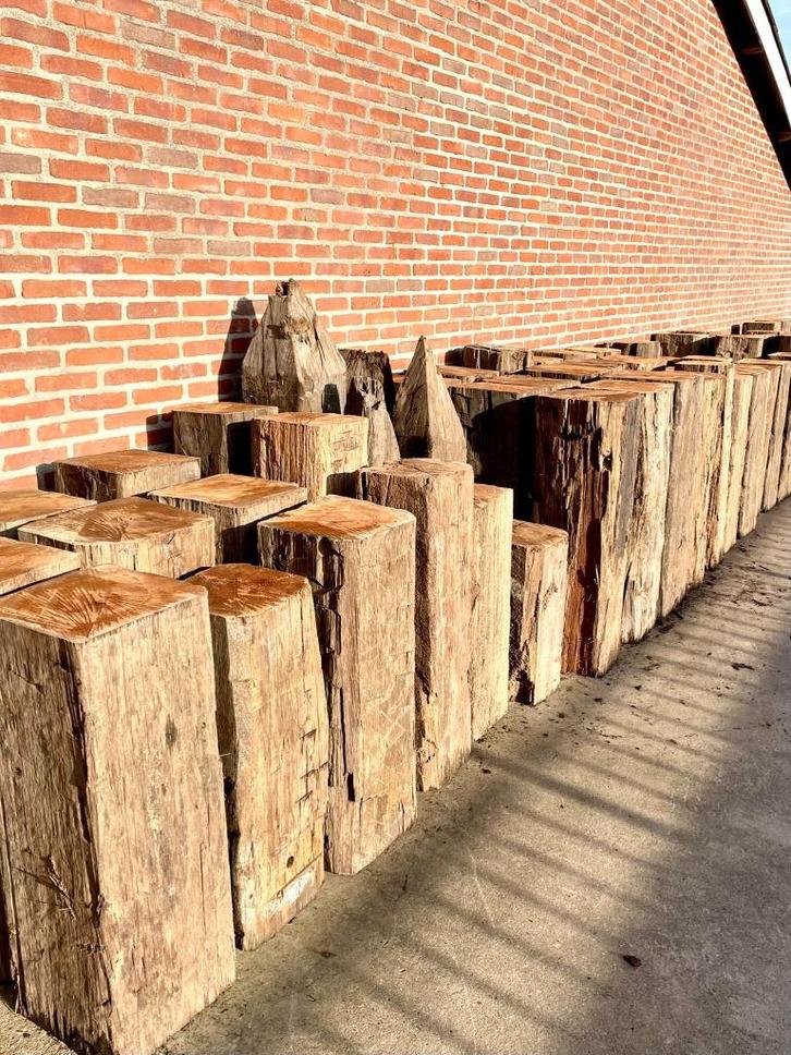 Robuuste sokkels van meerpalen - groot assortiment!!, Huis en Inrichting, Woonaccessoires | Zuilen en Pilaren, Nieuw, Ophalen