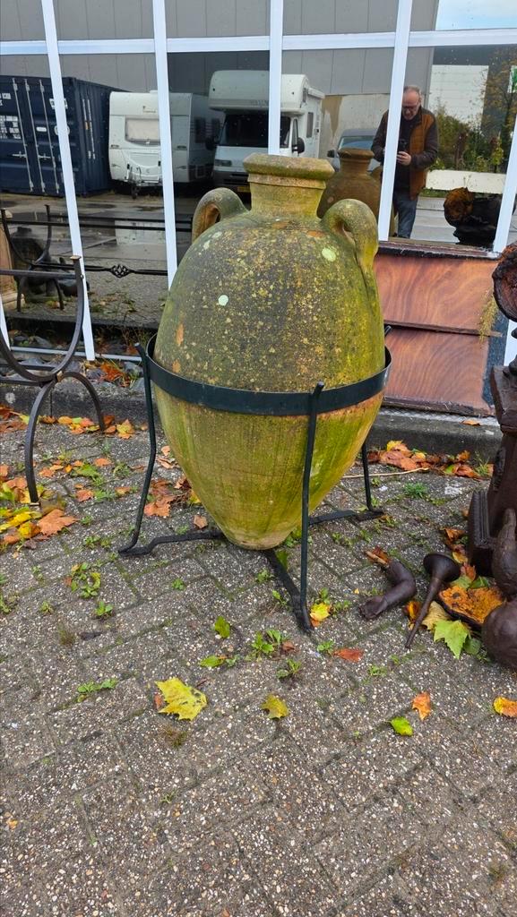 Zeer grote antieke olijfkruik 117  cm hoog, Antiek en Kunst, Antiek | Overige Antiek, Ophalen