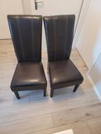 4 Kunstleren Eetkamerstoelen Leen Bakker - Zo Goed Als Nieuw, Huis en Inrichting, Stoelen, Bruin, Ophalen of Verzenden, Zo goed als nieuw